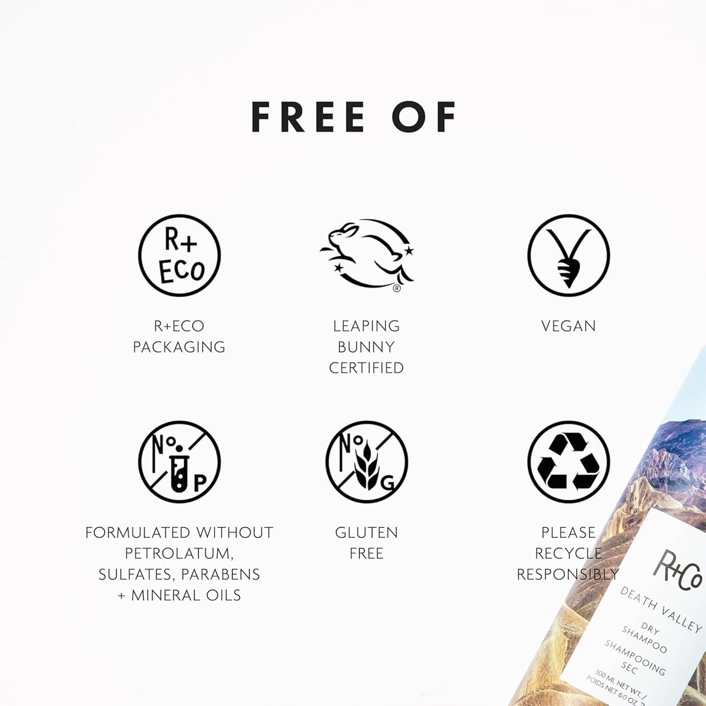 Death Valley Dry Shampoo by R+Co for Unisex - 6.3 oz Dry Shampoo