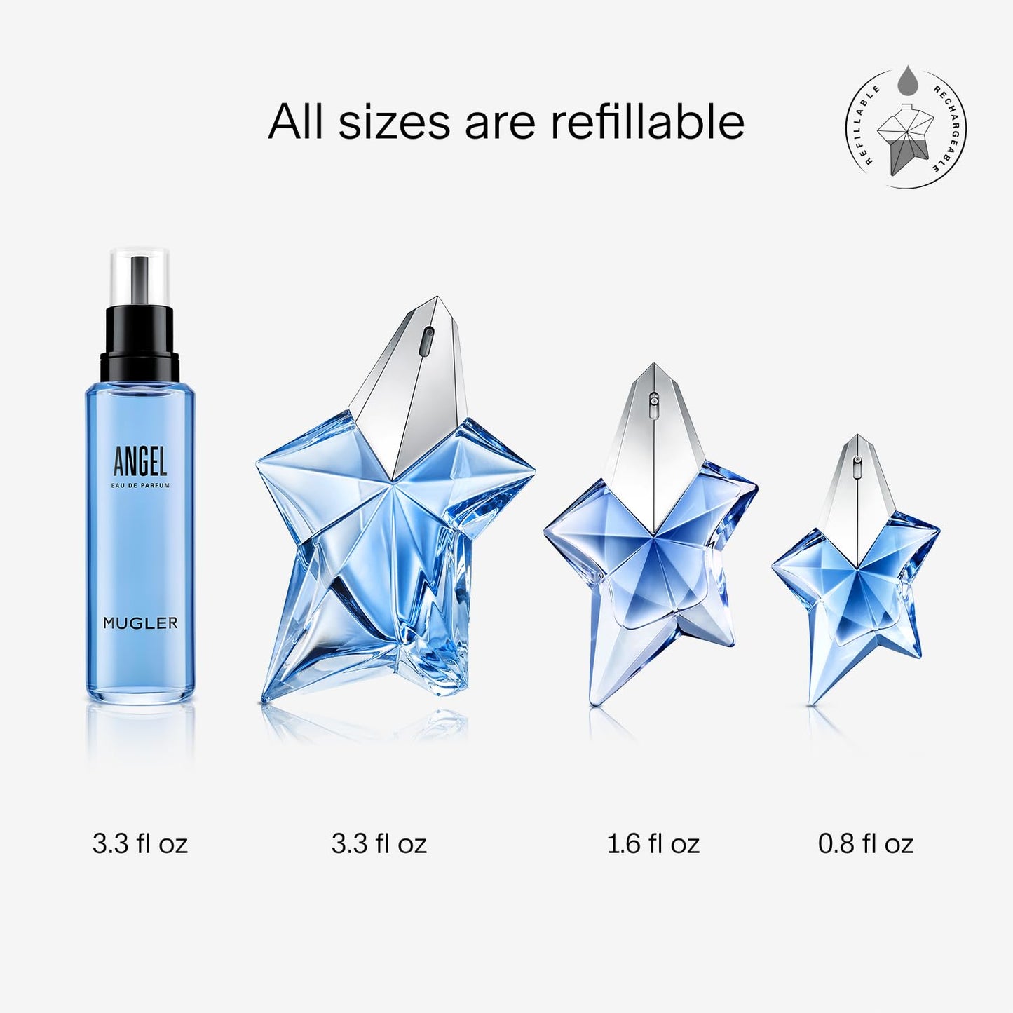Angel by Thierry Mugler Eau De Parfum Spray Refillable 0.8 fl.oz.