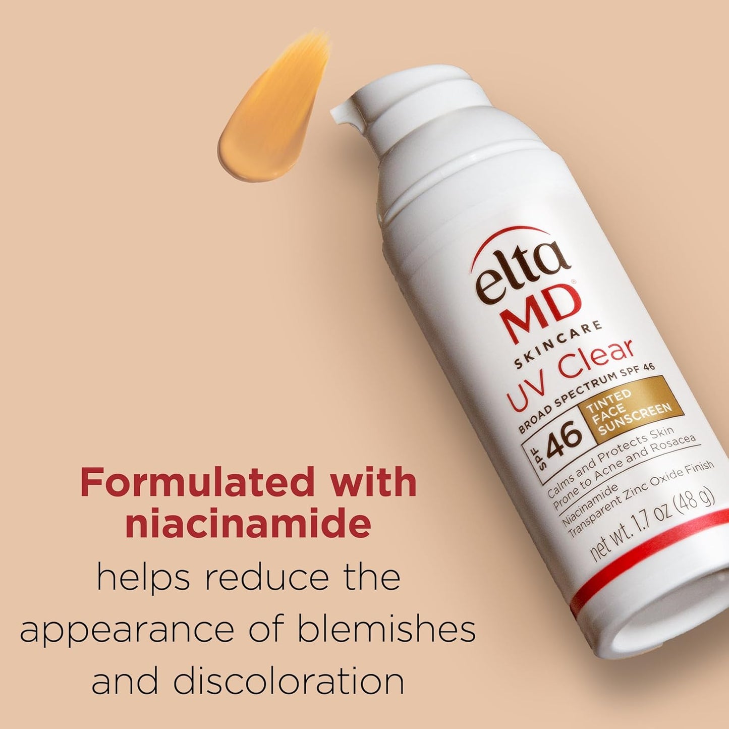 UV Clear Facial Sunscreen SPF 46 - Tinted by EltaMD for Unisex - 1.7 oz Sunscreen