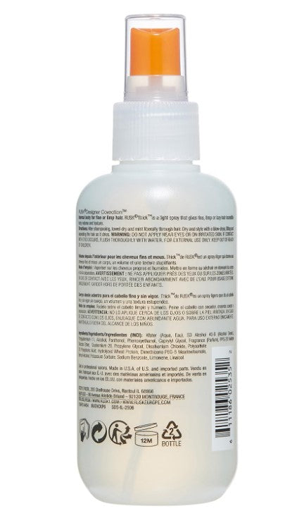 Thick Body and Texture Amplifier by Rusk for Unisex - 6 oz Hair Spray