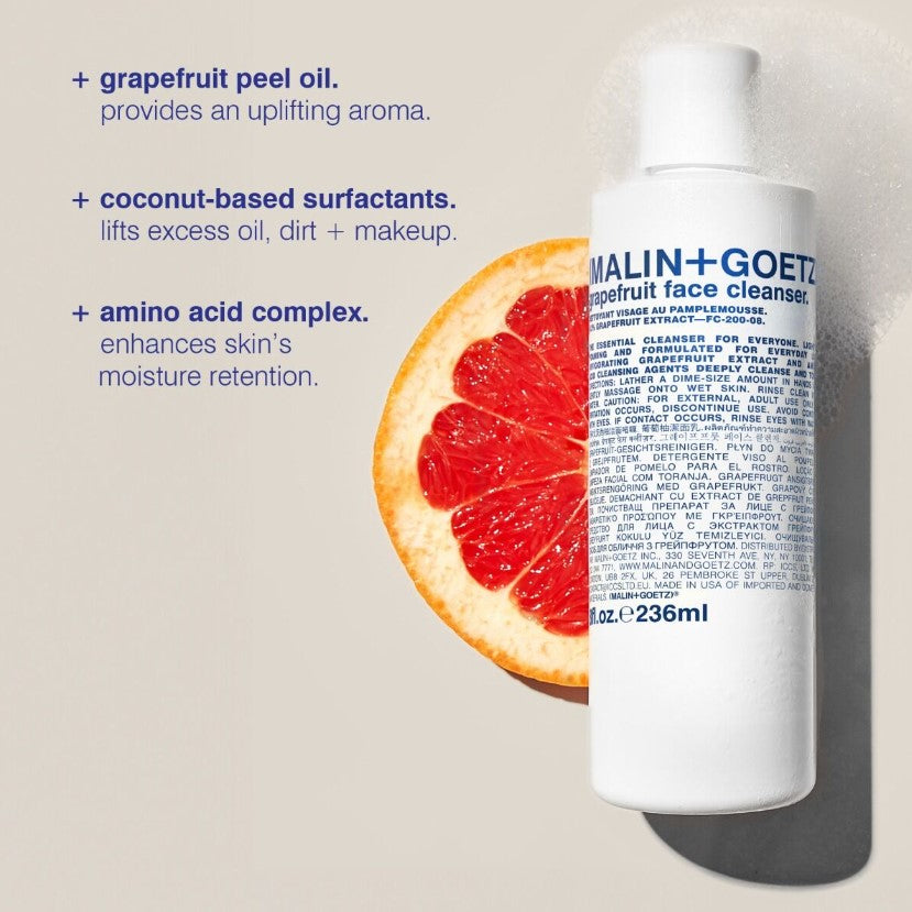 Grapefruit Face Cleanser by Malin + Goetz for Women - 8 oz Cleanser