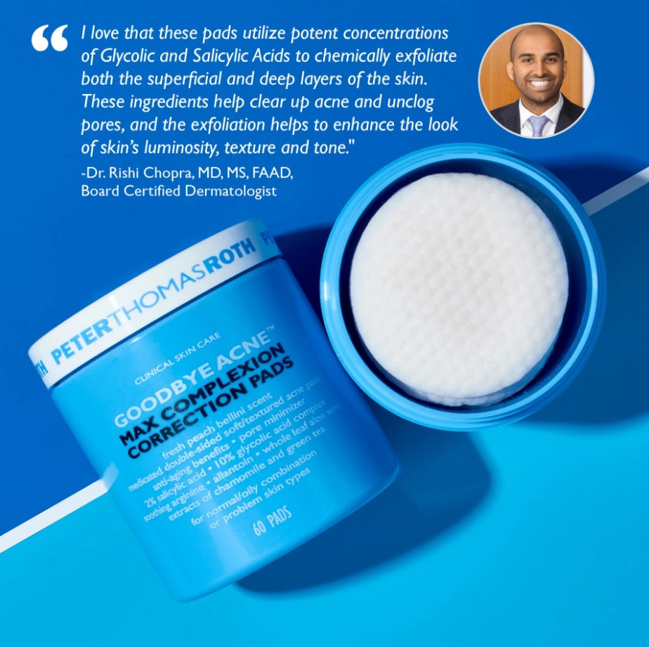 Max Complexion Correction Pads by Peter Thomas Roth for Unisex - 60 Pc Pads