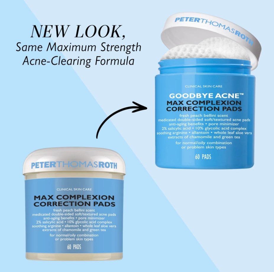 Max Complexion Correction Pads by Peter Thomas Roth for Unisex - 60 Pc Pads