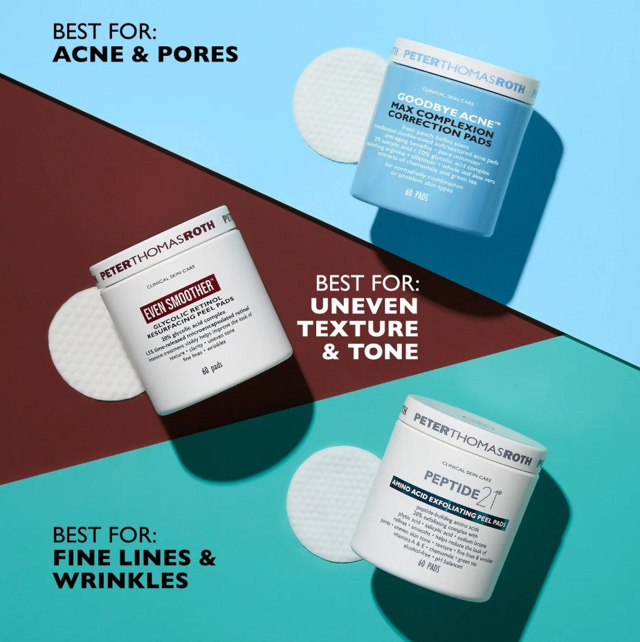 Max Complexion Correction Pads by Peter Thomas Roth for Unisex - 60 Pc Pads