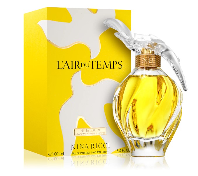 L'air Du Temps by Nina Ricci Eau De Toilette Spray With Bird Cap 3.4 fl.oz.