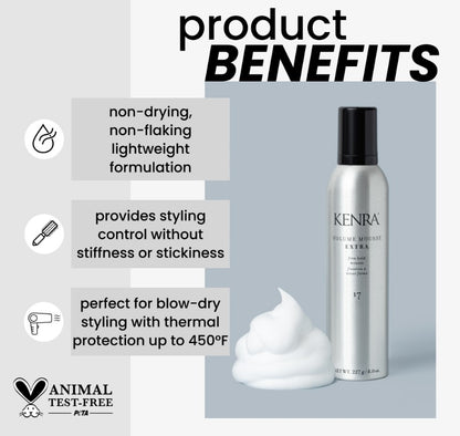 Volume Mousse Extra - 17 by Kenra for Unisex - 8 oz Mousse