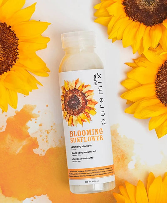 Puremix Blooming Sunflower Volumizing Shampoo - Fine Hair by Rusk for Unisex - 12 oz Shampoo