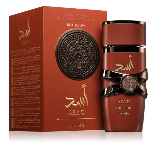 Lattafa Asad Bourbon Eau de Parfum Spray for Men – 3.4 oz | Long-Lasting, Arabic Fragrance